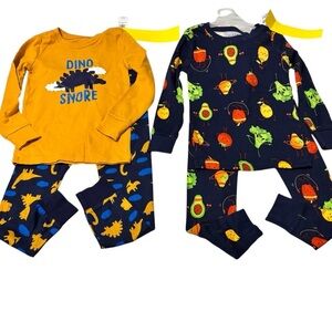 Old Navy Dino Snore Pajama Set - Yellow and Navy
